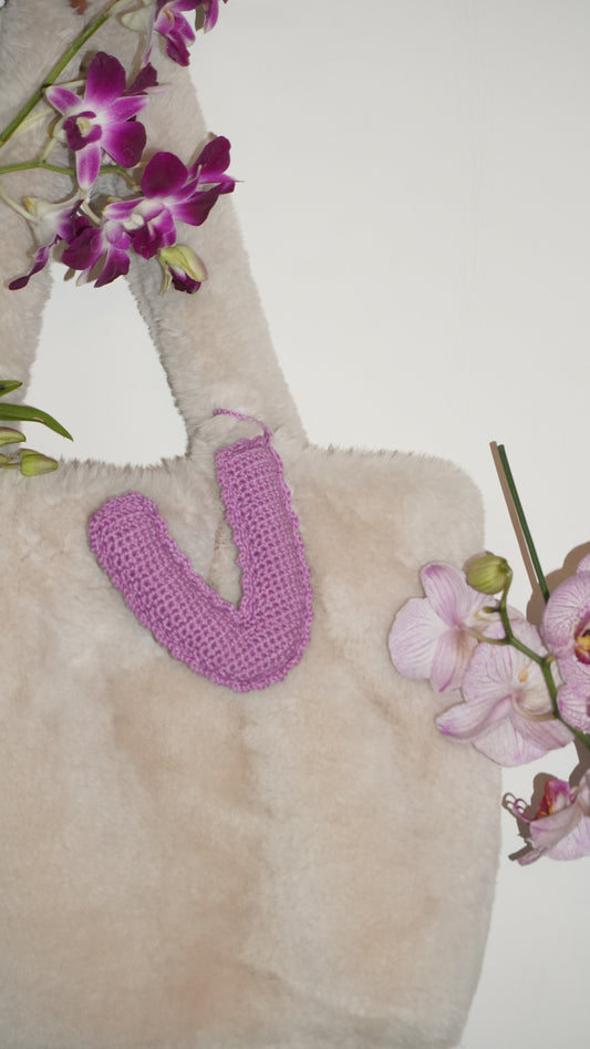 Crochet Bag Charm - V