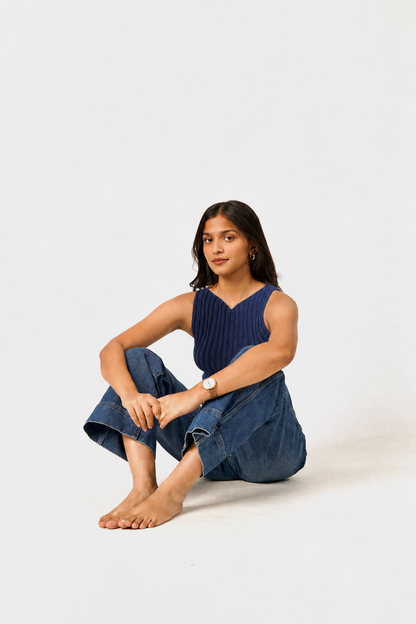Verso Back Tie Crochet Top